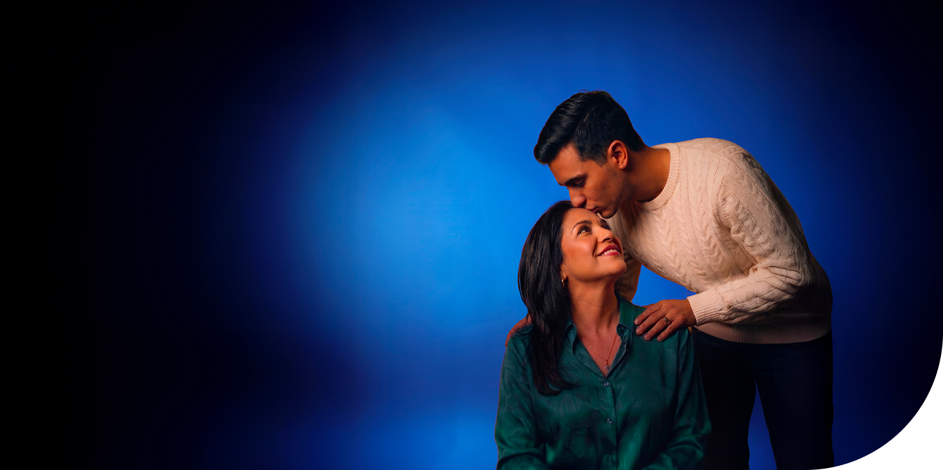 Banner dia de la madre, Pareja de Madre e hijo